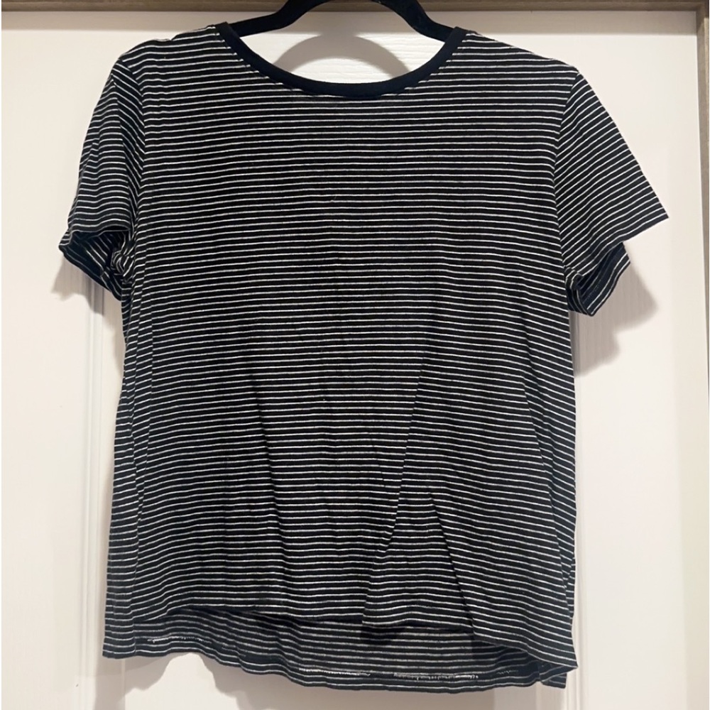 Black Stripe Short Sleeve Tee